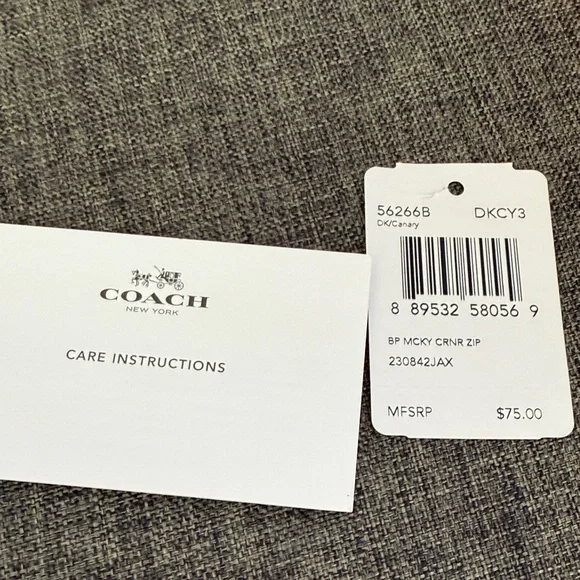 Coach Yellow Mickey Mouse Wristlet.   Brand new with tags!   Rare! - Picture 6 of 7